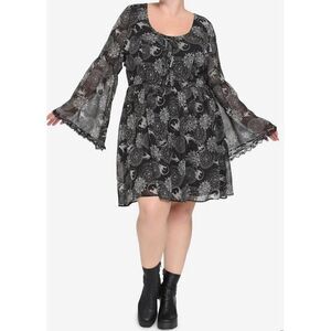 The Witcher Yennefer Symbols Bell Sleeve Dress Plus Size